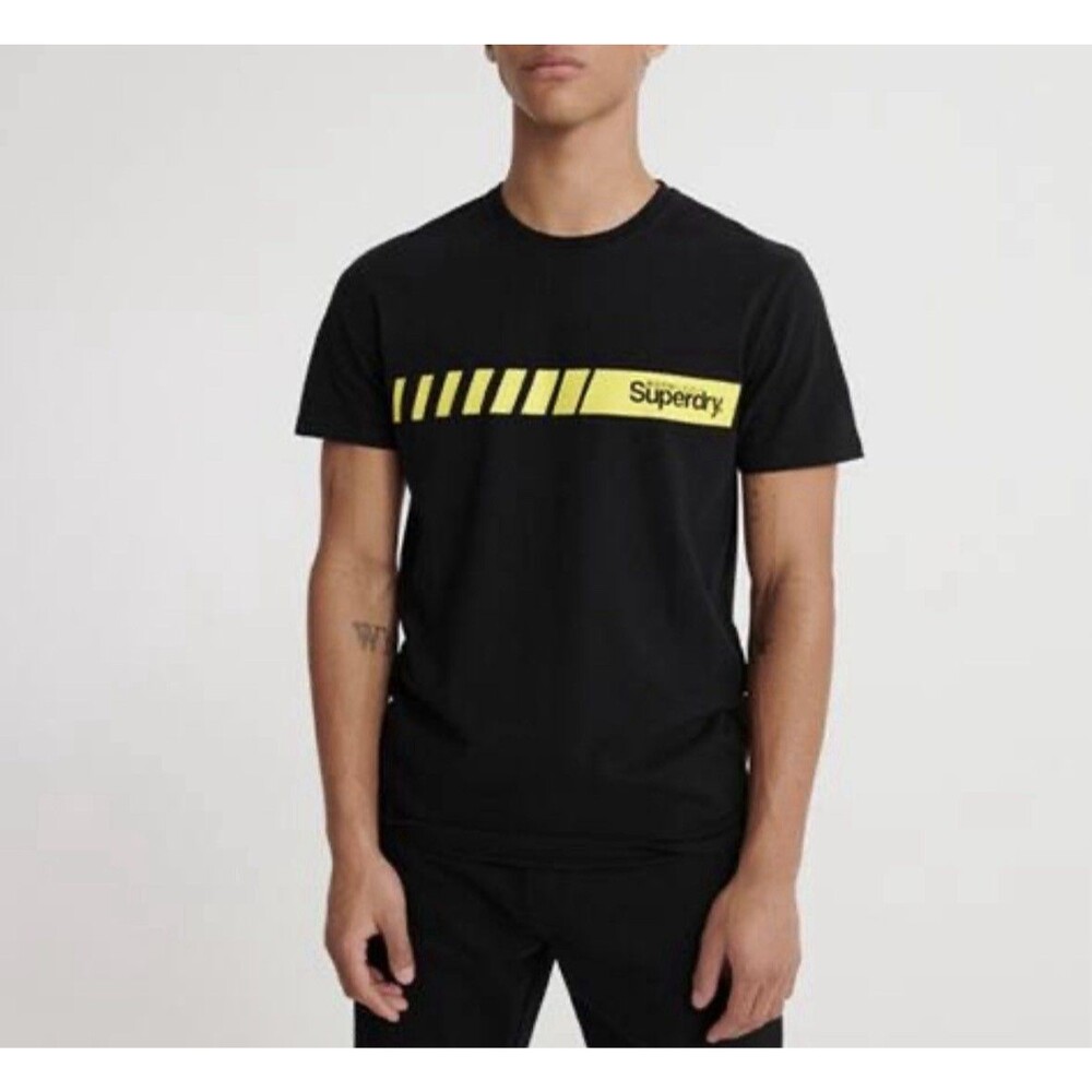 Superdry Neon Yellow Caution Tape Box Logo